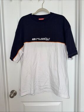Rusty Black, White & Orange Short Sleeve Crew Tee